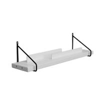 Prateleira/Porta Livros com Metal e Madeira ou MDF Life Branco Prateleira/Porta Livros com Metal e Madeira ou MDF Life Branco