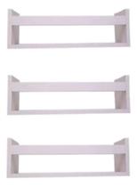 Prateleira Porta Livros Revistas Kit Com 3 Unidades Em Mdf Prateleira Porta Livros Revistas Kit Com 3 Unidades Em Mdf