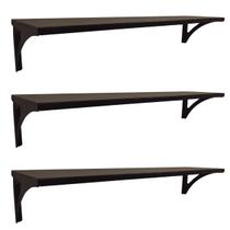 Prateleira Preta Eletrostática Decoração 47x21 Multiuso 3 Prateleira Preta Eletrostática Decoração 47x21 Multiuso 3