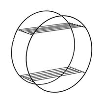 Prateleira Redonda Decora Black 400Mm