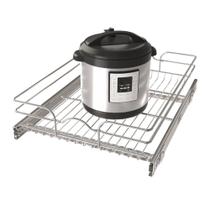 Prateleira removível de armário de cozinha com organizador de gavetas Rev-A-Shelf Prateleira removível de armário de cozinha com organizador de gavetas Rev-A-Shelf