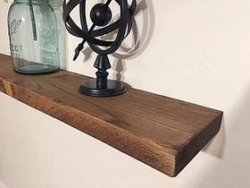 Prateleira Reta Painel Pinus Com Suporte Invisível 80x24 Cm