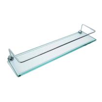 Prateleira Reta Vidro com Grade L&ampM 40x10cm para Banheiro Cor Transparente