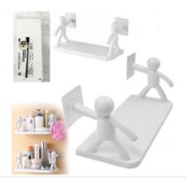 Prateleira retangular autoadesiva em plástico decorativa 31,cm Prateleira retangular autoadesiva em plástico decorativa 31,cm