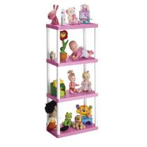Prateleira Retangular Maxx 60X30X127 Cm 4 Andares Rosa Bebe