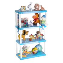 Prateleira Retangular Maxx 80x40x130 Cm 4 Andares Azul Bebe