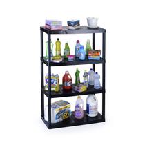 Prateleira Retangular Maxx 80x40x130 Cm 4 Andares Preta Leve Prateleira Retangular Maxx 80x40x130 Cm 4 Andares Preta Leve