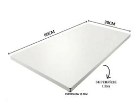 Prateleira Sem Suporte Decorativa 60x30 cm em MDF Branca para Sala Quarto Cozinha Escritório