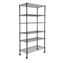 Prateleira Simple Deluxe Heavy Duty de 6 prateleiras com ganchos e rodas