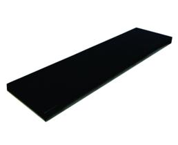 Prateleira Simples Preta 90x15 Cm Com Suporte Em Mdf