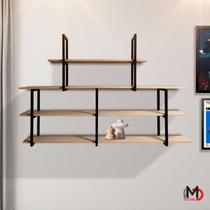 Prateleira Suspensa Estilo Industrial Design Moderno E Inovador Para Sala, Escritório, Cozinha e Quarto Prateleira Suspensa Estilo Industrial Design Moderno E Inovador Para Sala, Escritório, Cozinha e Quarto