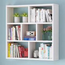 Prateleira Suspensa MDF Decorativa e Funcional 90X90X18cm Estilo Moderno Porta livros
