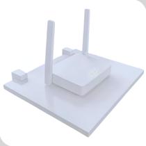 Prateleira Suspensa Modem Branco 20x24cm Suporte Para Parede