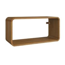 Prateleira Suspensa Nicho Duplo Linha Curve CV009CXCX 62cm Carvalho Xingu - Completa Móveis