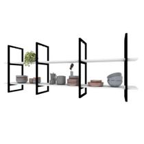 Prateleira Suspensa Teto Cozinha prateleira branca nicho industrial nichos para cozinha pratileira prateleira mdf