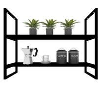 Prateleira Suspensa Teto Cozinha suporte industrial nicho industrial nichos para cozinha pratileira prateleira mdf