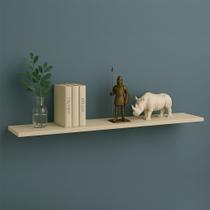 Prateleira Suspensa Uno Line P/Decoração de Ambientes Sala de Estar Quarto Cozinha 180cm Off White - Olivar Móveis