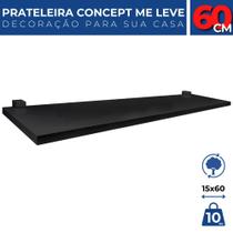 Prateleira Tábua Lisa 15x60cm MDF c/ Suporte Resistente Leve - Pratk