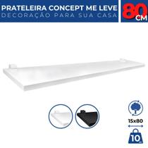 Prateleira Tábua Lisa 15x80cm MDF c/ Suporte Resistente Leve