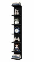 Prateleira Torre Vertical Nicho Decorativo Organizador Multiuso MDF Madeira Estante Luxo ALBERGONI