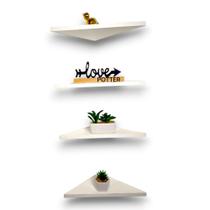 Prateleira Triangular de Canto em MDF Design Moderno Decoração De Parede Prateleira Triangular de Canto em MDF Design Moderno Decoração De Parede