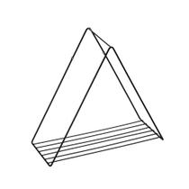 Prateleira Triangular em Aço com Pintura Epóxi Preto Fosco 25x16,5x25cm - Arthi