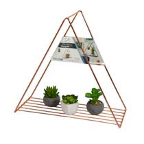 Prateleira Triangular Média Arthi Rosé 40x16,5x37,5cm Organização com Estilo
