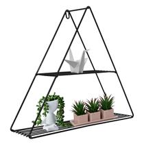Prateleira Triângulo Aramada Preta Ideal para Decoração e Organização