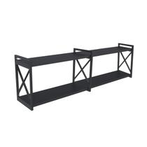 Prateleira Tripla Decorativa Estilo Industrial para Organização de Ambientes Bimove