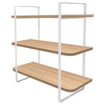 Prateleira Tripla Hone 60x25cm Modelo Industrial Branco Jade