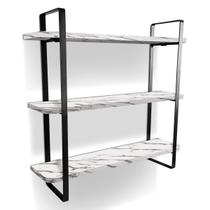 Prateleira Tripla Nicho Hone Modelo Industrial Decoração Casa 60x15 Preta/Vulcano Prateleira Tripla Nicho Hone Modelo Industrial Decoração Casa 60x15 Preta/Vulcano
