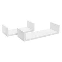 Prateleira U 30 x 10 Kit 2 Peças em MDF Branco Eví Decor