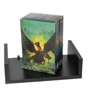 Prateleira U 50 x 10 cm em MDF Preto Eví Decor