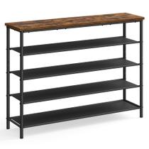 Prateleira VASAGLE de 5 camadas com estrutura de aço 120x30x91cm
