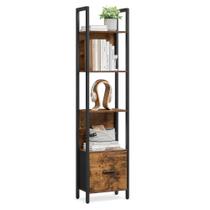 Prateleira VASAGLE de 5 níveis industrial com gaveta 24x40x165 cm