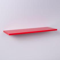 Prateleira Vermelha 40x20cm Com Suporte Invisível - Mercado das Prateleiras