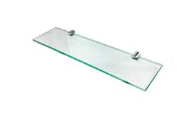 Prateleira Vidro com suporte inox 10x40cm acompanha parafuso e bucha 6