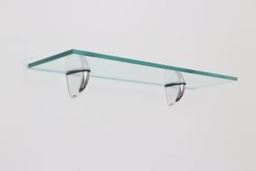 Prateleira Vidro Suporte Cromado Luxo 50x12 Prateleira Vidro Suporte Cromado Luxo 50x12
