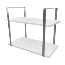 Prateleira Vita Design Industrial Estante 60x30cm Prata e Branco