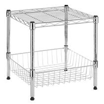 Prateleira Whitmor Metal Storage Prateleiras com cesto de 250 libras