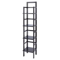 Prateleira Winsome Aiden Narrow Solid Wood com acabamento em café Prateleira Winsome Aiden Narrow Solid Wood com acabamento em café