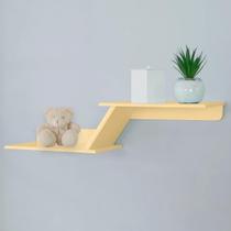Prateleira Zig Zag 72cm Em Mdf Para Quarto De Bebê - 26 Prateleira Zig Zag 72cm Em Mdf Para Quarto De Bebê - 26