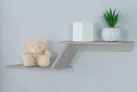 Prateleira Zig Zag 72cm Em Mdf Quarto De Bebê