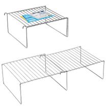 Prateleiras Aramadas Extensíveis Organizador Ajustável para Cozinha Casa armários