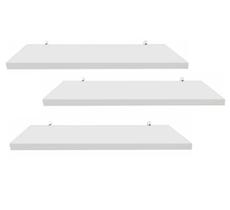 Prateleiras Brancas Kit 3 peças 30x15cm com suporte incluso
