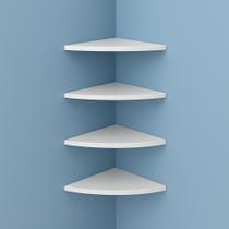 Prateleiras canto quina redonda meia lua decoração de Quarto