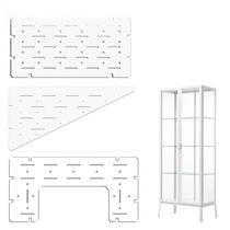 Prateleiras de acrílico LUVCOSY para armário alto IKEA Milsbo, kit com 3 unidades Prateleiras de acrílico LUVCOSY para armário alto IKEA Milsbo, kit com 3 unidades
