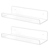 Prateleiras de acrílico TONICE Wall, prateleira flutuante de 25 cm, pacote com 2 Prateleiras de acrílico TONICE Wall, prateleira flutuante de 25 cm, pacote com 2