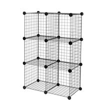 Prateleiras de Armazenamento Amazon Basics Cubo de Arame 6 Cubos Preto Prateleiras de Armazenamento Amazon Basics Cubo de Arame 6 Cubos Preto