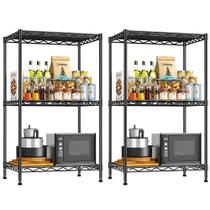 Prateleiras de Armazenamento DurayLoly de 3 Níveis Ajustáveis 45x30x90 cm